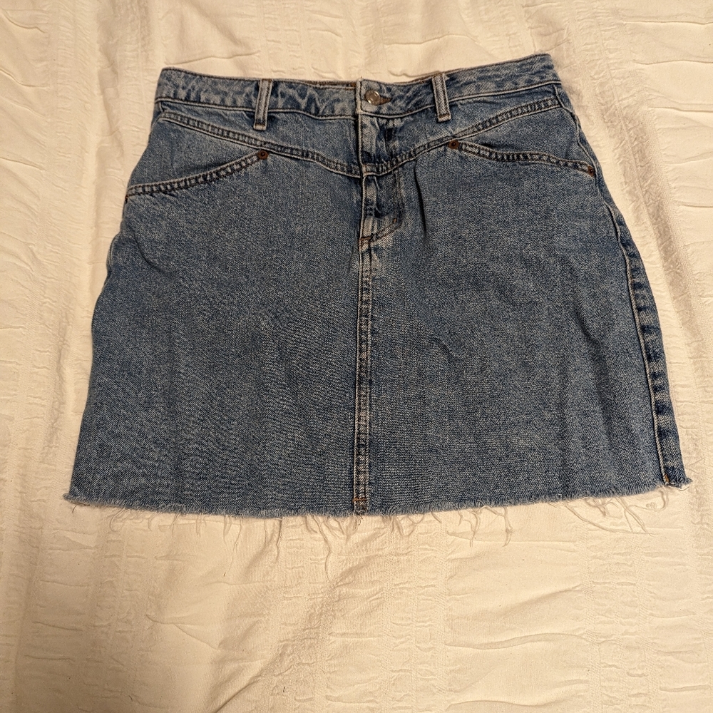 TopShop Moto Denim Skirt